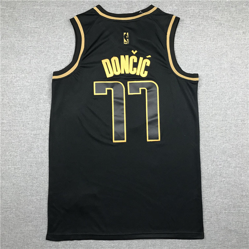 Men's Dallas Mavericks Luka Doncic #77 NBA Black Swingman Jersey1