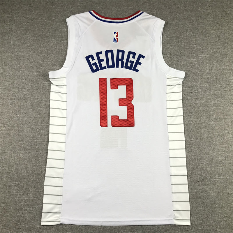 Men's LA Clippers Paul George #13 White 2022/23 Swingman Jersey1