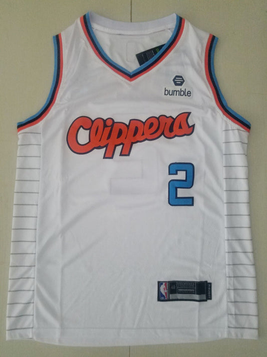 Men's LA Clippers Kawhi Leonard #2 White Player Jersey1
