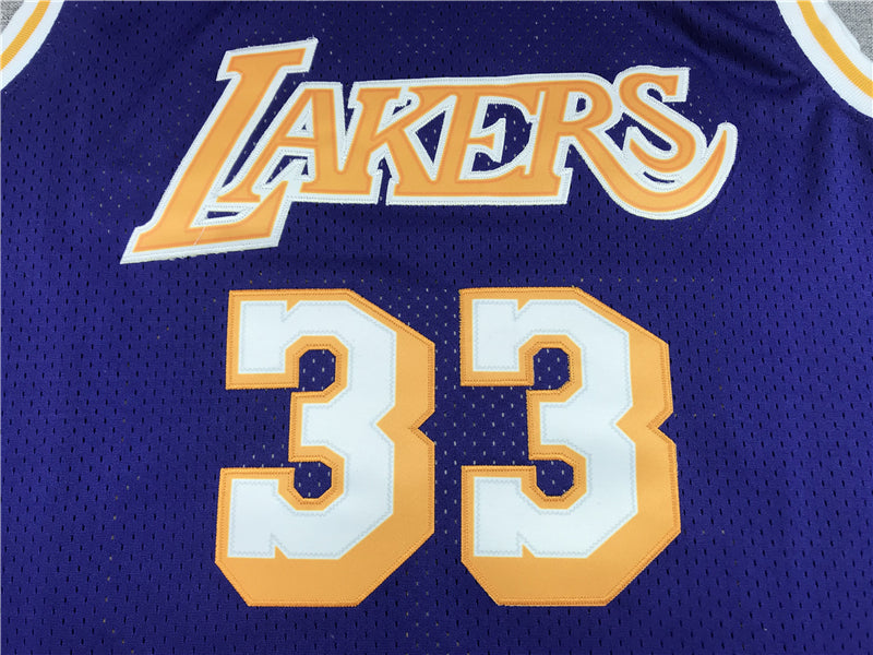 Men's Los Angeles Lakers Kareem Abdul-Jabbar Hardwood Classics Swingman Jersey1
