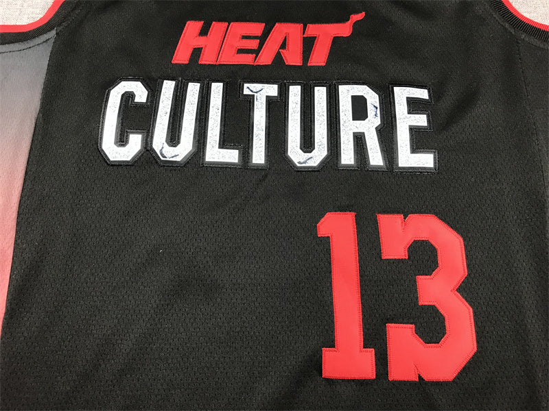 Men's Miami Heat Bam Adebayo #13 Black 2023/24 Swingman Jersey1 - City Edition