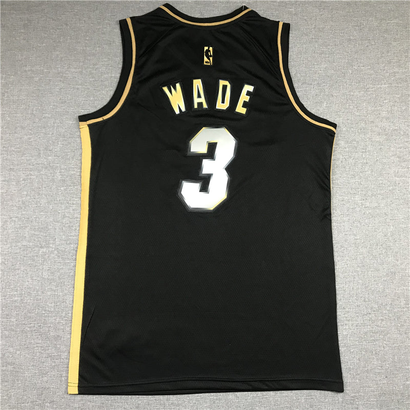Men's Miami Heat Dwyane Wade #3 NBA Black Swingman Jersey1
