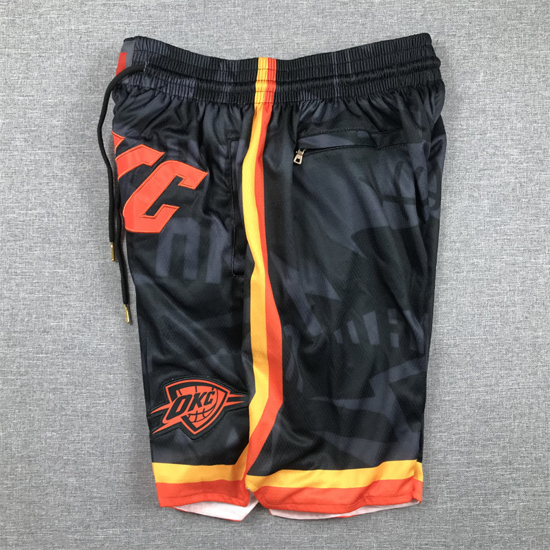 Men's Oklahoma City Thunder Black City Edition Pocket Shorts1