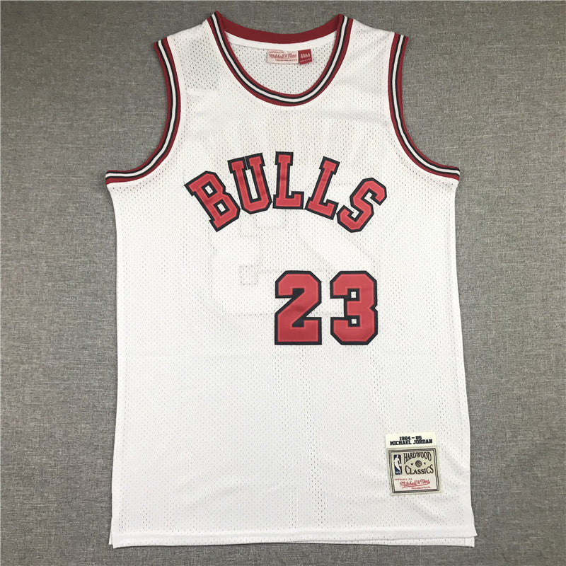 Men's Chicago Bulls Michael Jordan White 1984-85 Hardwood Classics Jersey1