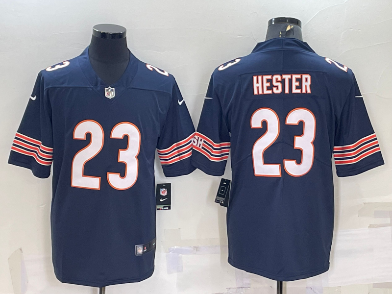 Men's Chicago Bears Devin Hester #23 Navy Game Jersey1
