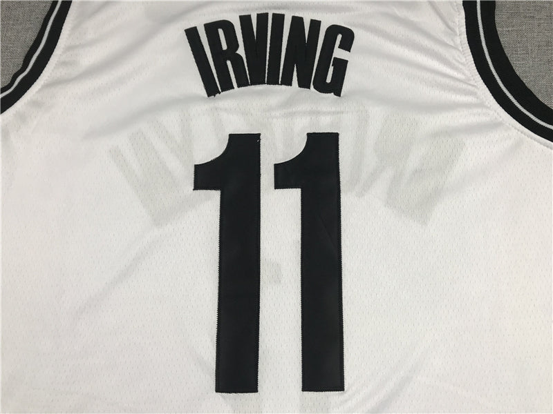 Men's Brooklyn Nets Kyrie Irving White 2019 Fast Break Player Movement Jersey1