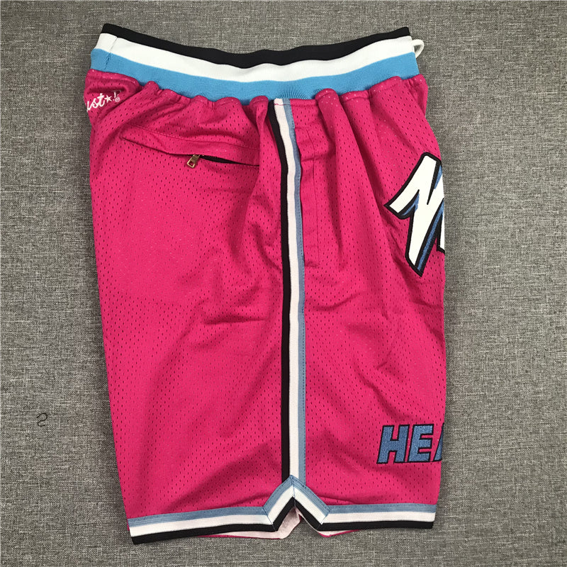 Men's Miami Heat Pink Basketball Shorts1