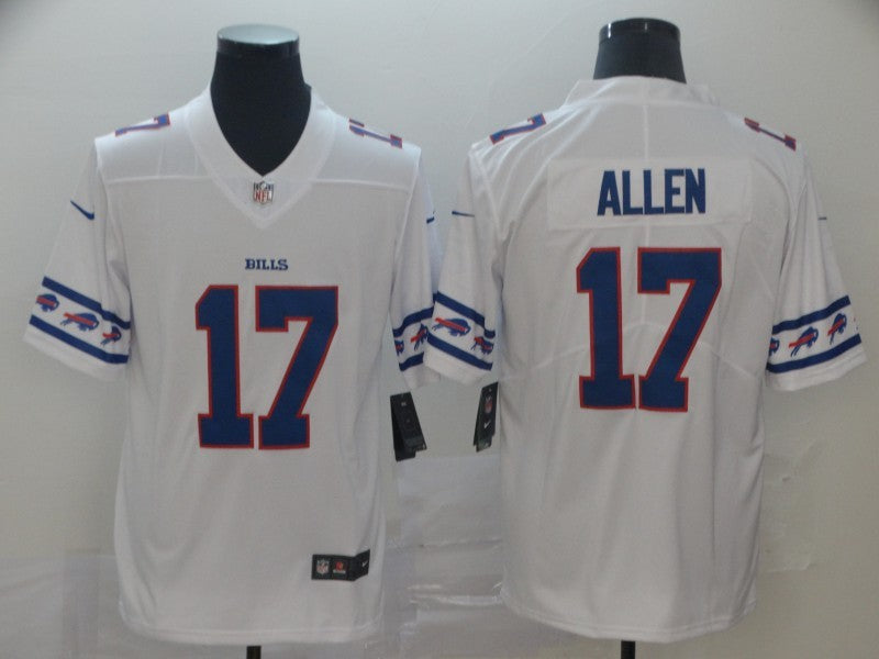 Men's Buffalo Bills #17 Josh Allen White Game Jersey1