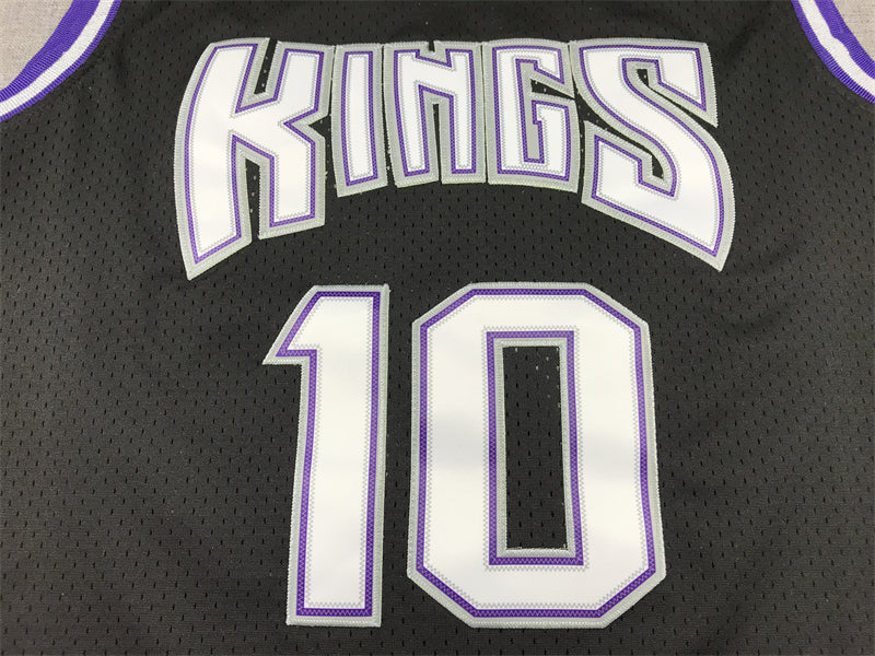 Men's Sacramento Kings Domantas Sabonis #10 Black Hardwood Classics Swingman Jersey1