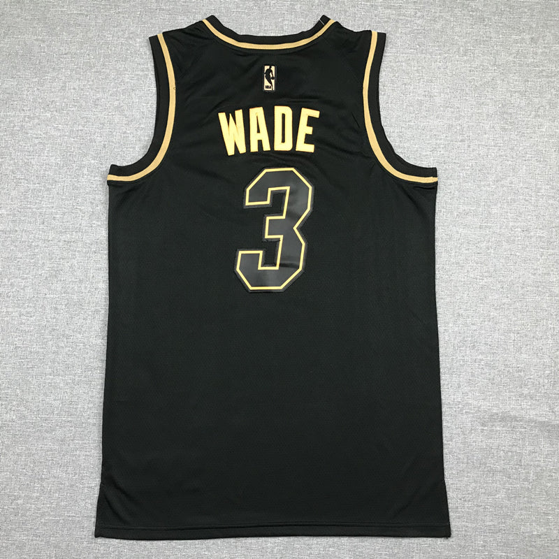 Men's Miami Heat Dwyane Wade #3 NBA Black Swingman Player Jersey1