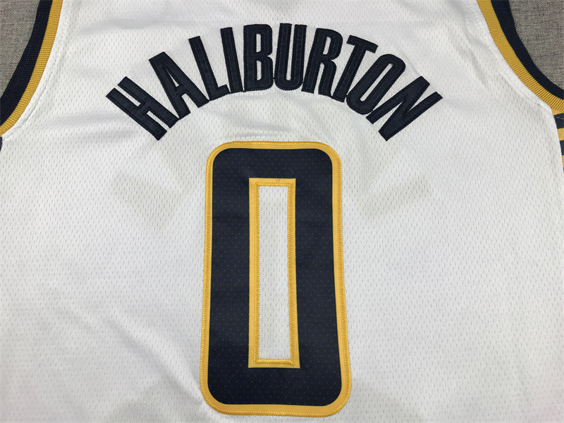 Men's Indiana Pacers Tyrese Haliburton #0 White Swingman Jersey1 - Association Edition