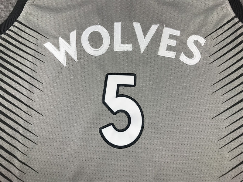 Men's Minnesota Timberwolves Anthony Edwards #5 Gray Swingman Player Jersey1