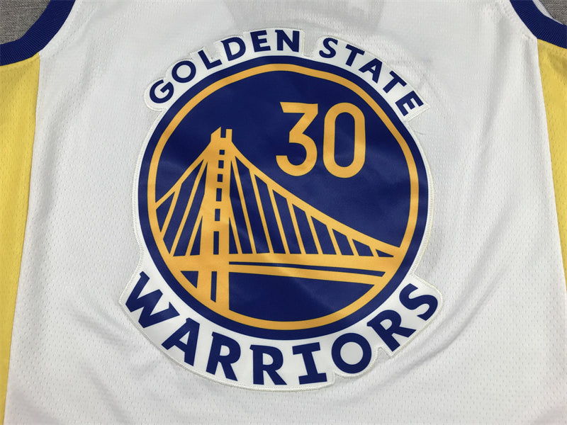 Men's Golden State Warriors Stephen Curry #30 White 2022/23 Game Jersey - Association Edition