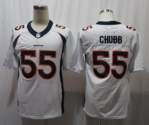Men's Denver Broncos Bradley Chubb #55 White Game Jersey1