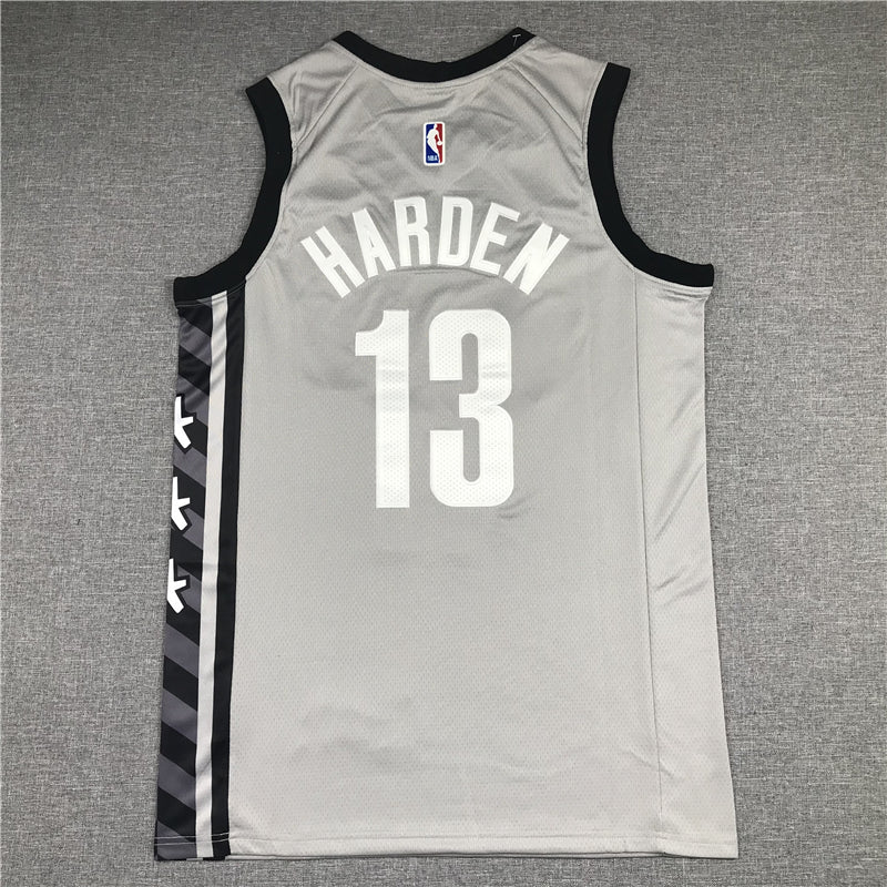 Men's Brooklyn Nets James Harden Charcoal 2020/21 Fast Break Replica Jersey1