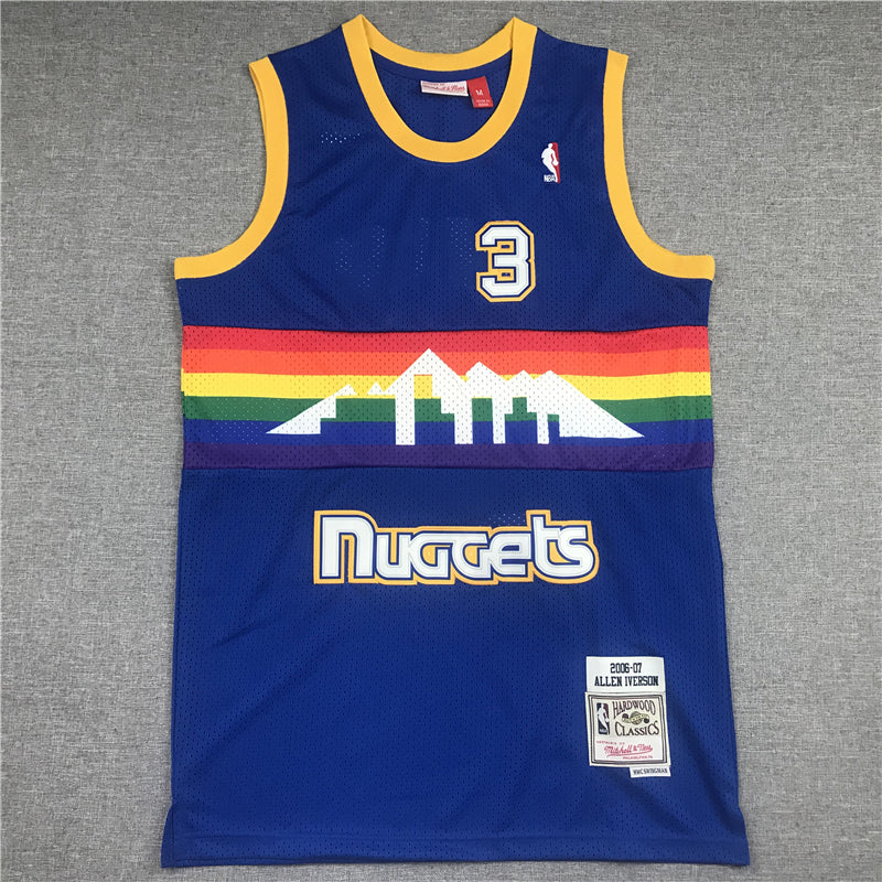 Men's Denver Nuggets Allen Iverson 2006-07 Hardwood Classics Swingman Jersey1
