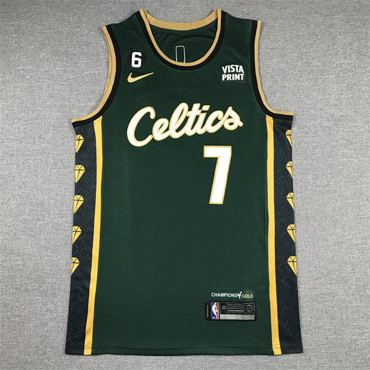 Men's Boston Celtics Jaylen Brown #7 Green 2022/23 Swingman Jersey1 - City Edition