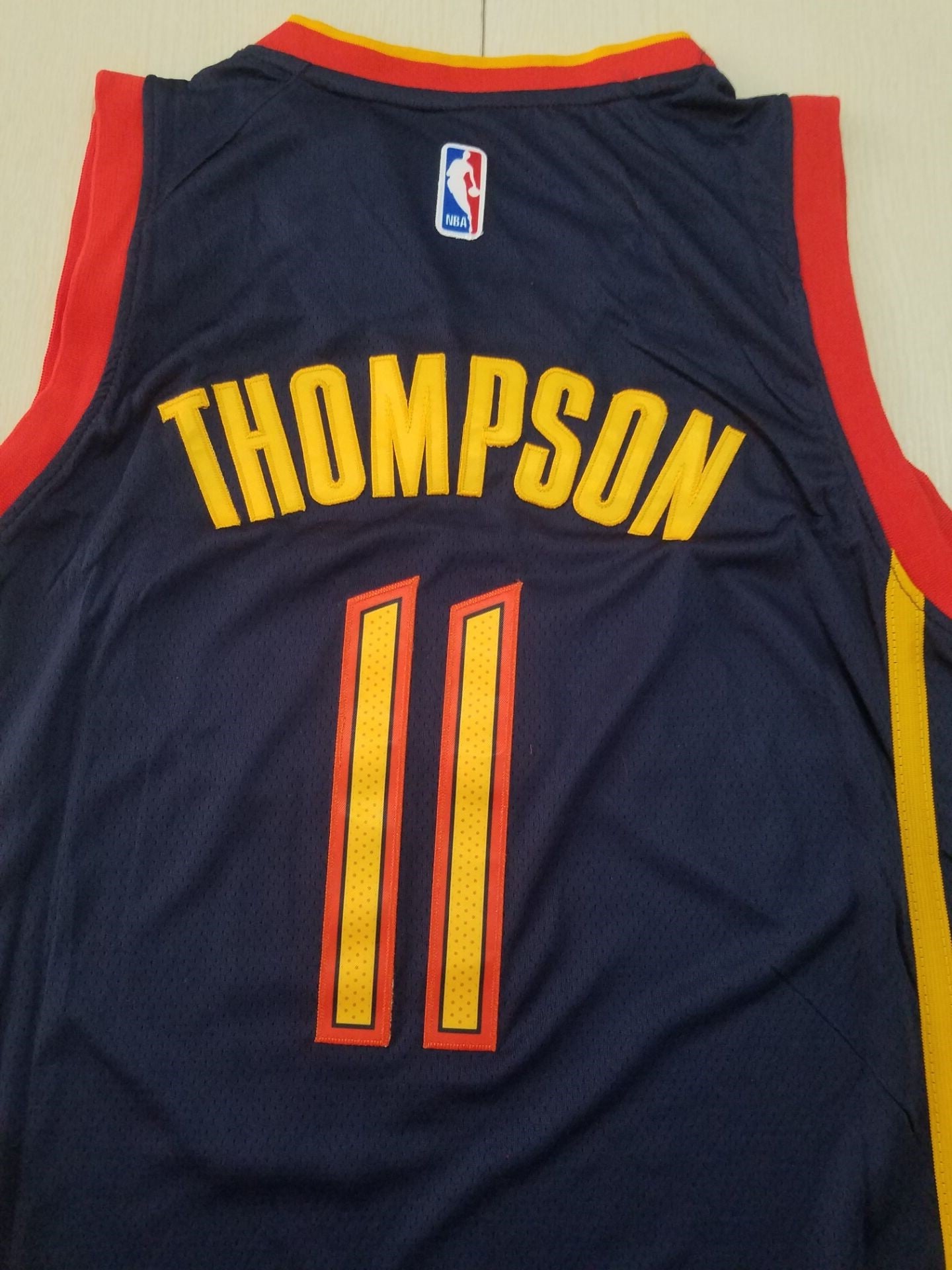 Men's Golden State Warriors Klay Thompson #11 Navy Hardwood Classics Jersey1