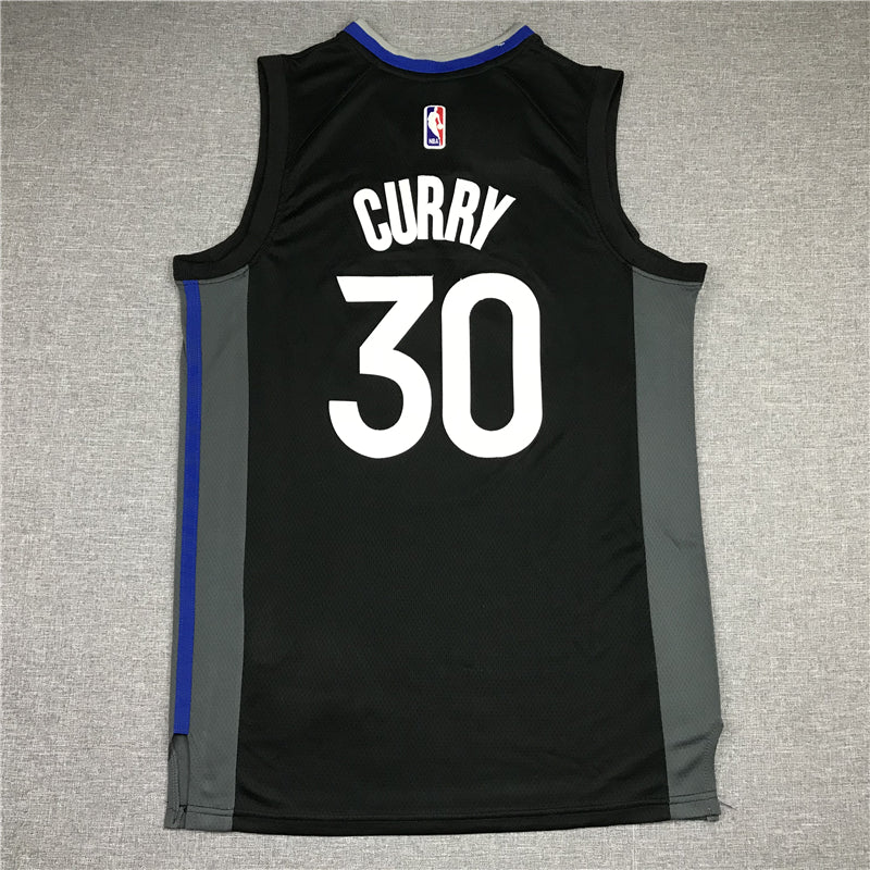 Men's Golden State Warriors Stephen Curry #30 Black Swingman Jersey1