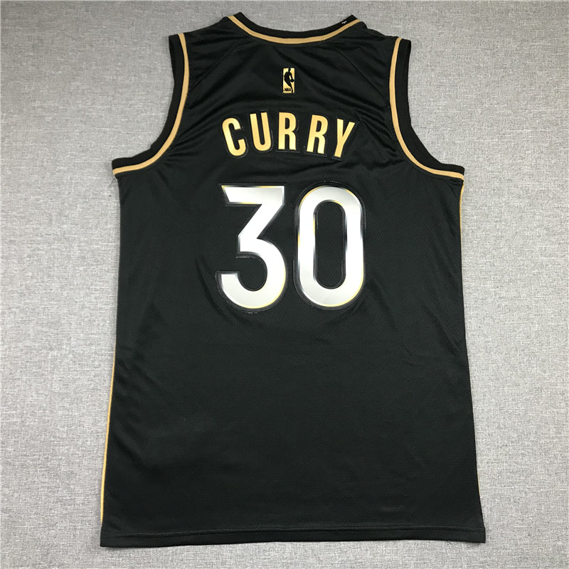Men's Golden State Warriors Stephen Curry Fanatics Branded Black Swingman Jersey1