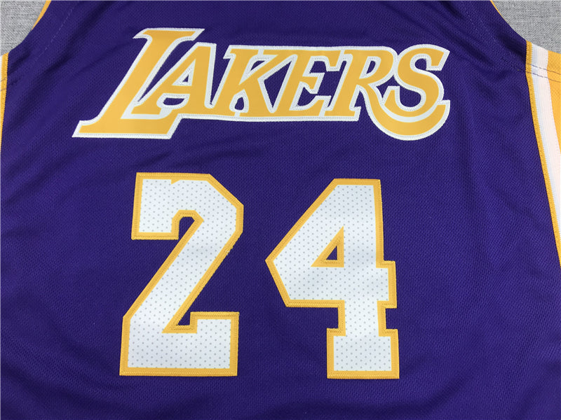 Men's Los Angeles Lakers Kobe Bryant Purple Hardwood Classics Authentic Jersey1