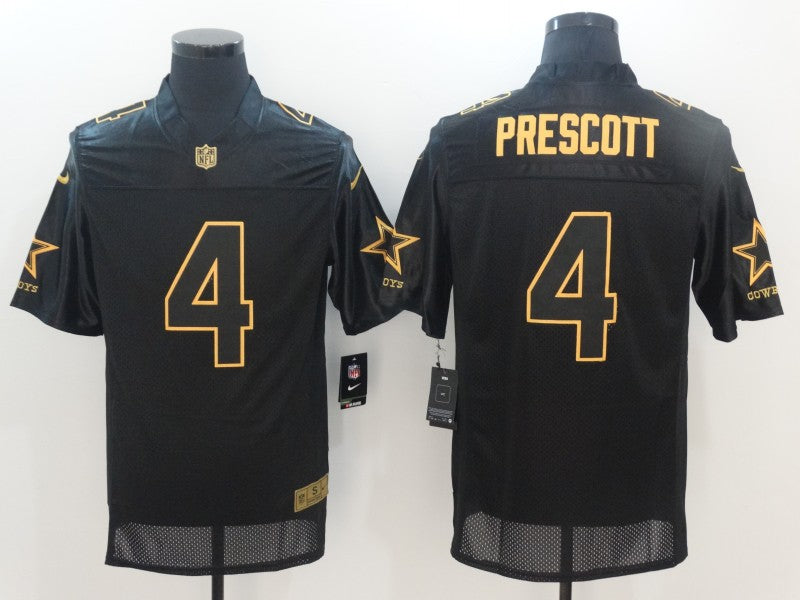 Men's Dallas Cowboys #4 Dak Prescott Black Alternate Game Jersey1