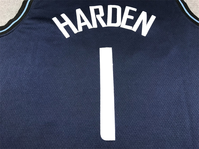 Men's LA Clippers James Harden #1 Navy 2023/24 Swingman Jersey1 - City Edition