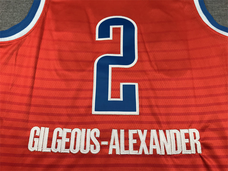 Men's Oklahoma City Thunder Shai Gilgeous-Alexander #2 Orange 2022/23 Swingman Jersey1 - Statement Edition