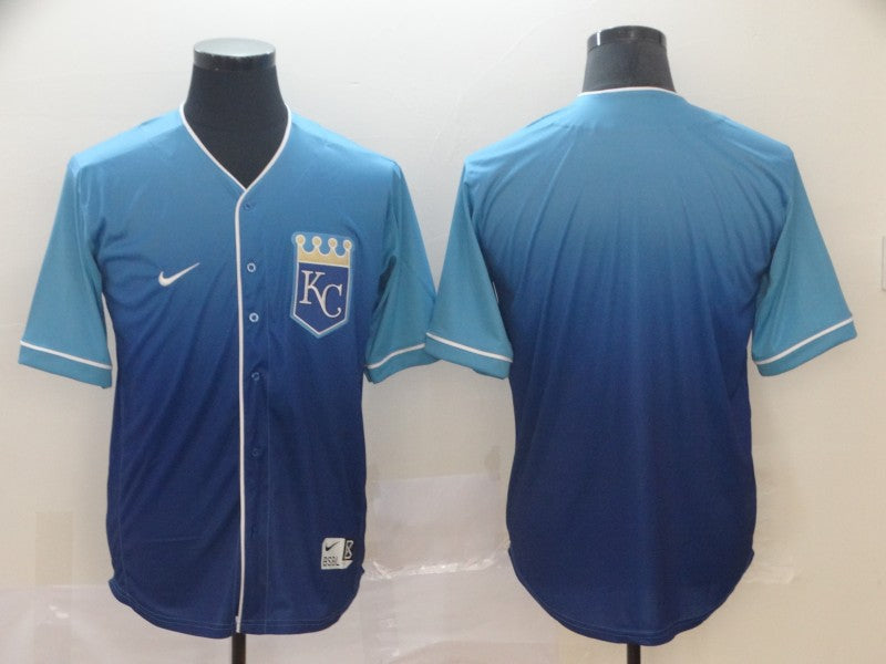 Men's Kansas City Royals Blue Alternate Replica Blank Jersey1