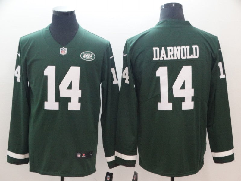 Men's New York Jets Sam Darnold #14 Green Game Jersey1