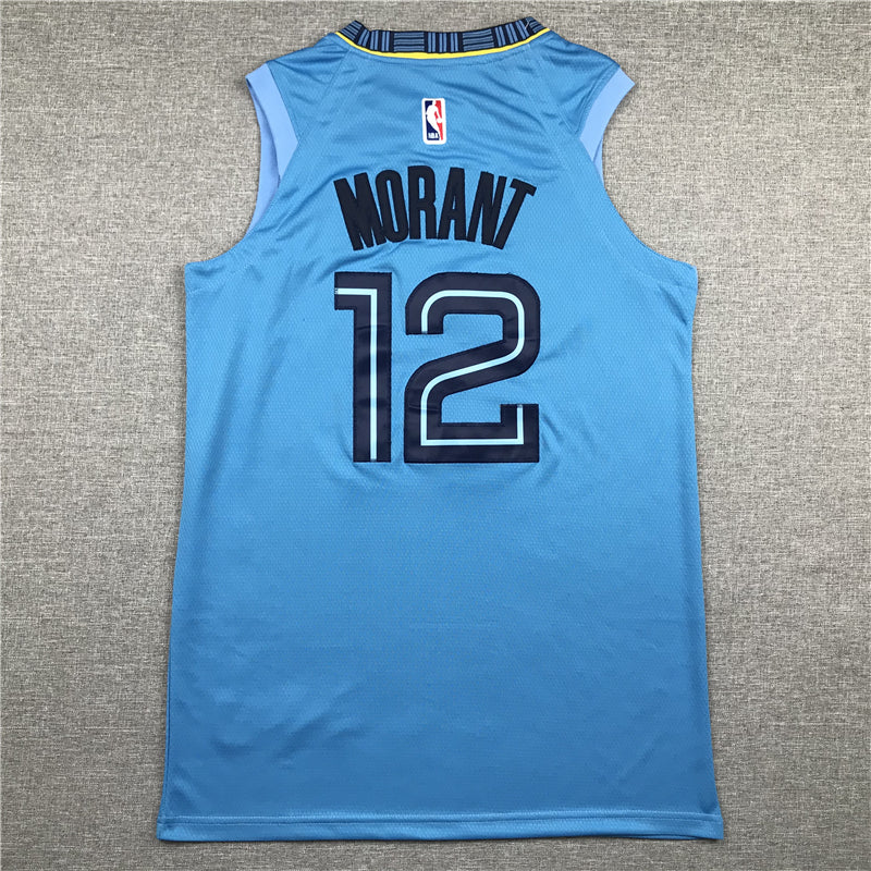 Men's Memphis Grizzlies Ja Morant #12 Blue Replica Fast Break Jersey1