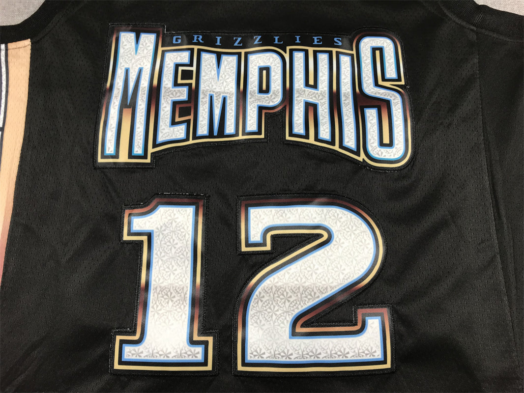 Men's Memphis Grizzlies Ja Morant #12 Black 2022/23 Swingman Jersey1 - City Edition