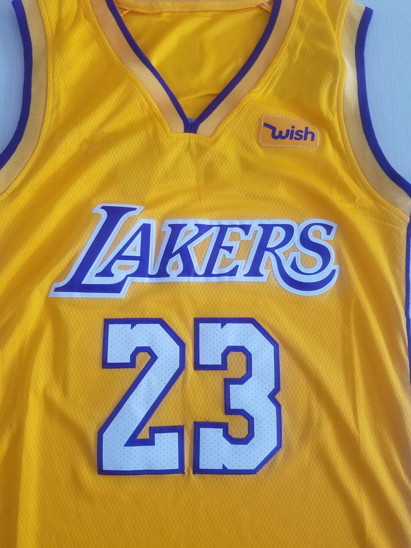 Men's Los Angeles Lakers LeBron James #23 NBA Yellow Swingman Jersey1