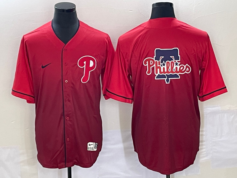 Men's Philadelphia Phillies Red Replica Player Jersey1
