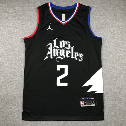 Men's LA Clippers Kawhi Leonard Jordan Brand Black 2022/23 Statement Edition Swingman Jersey1