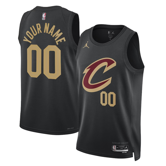 Men's Cleveland Cavaliers Black 2022/23 Swingman Custom Jersey1 - Statement Edition