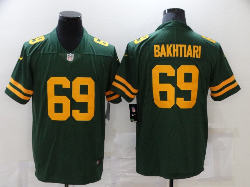 Men's Green Bay Packers David Bakhtiari #69 Green Game Player Jersey1