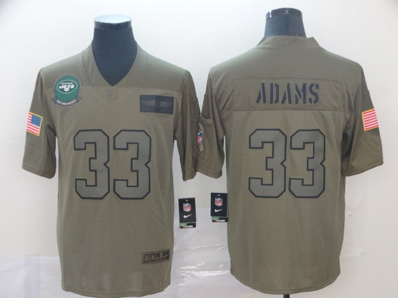 Men's New York Jets Jamal Adams #33 Brown Game Jersey1