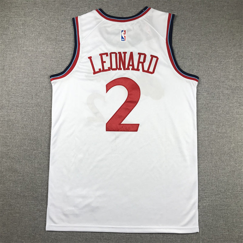 Men's LA Clippers Kawhi Leonard #2 White Swingman Jersey1