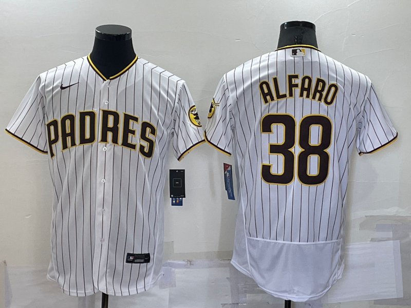 Men's San Diego Padres Jorge Alfaro #38 White Stitched Jersey1