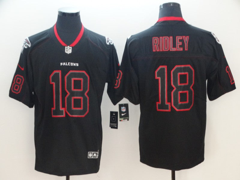 Men's Atlanta Falcons Calvin Ridley #18 Black Authentic Game Jersey1