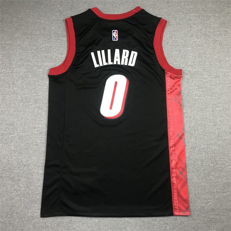 Men's Portland Trail Blazers Damian Lillard Black Swingman Jersey1 - City Edition