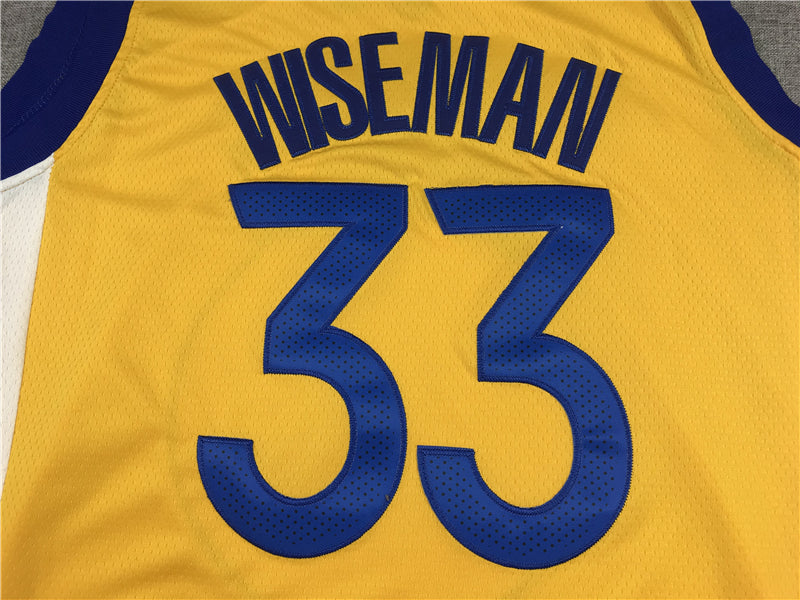 Men's Golden State Warriors James Wiseman Gold Fast Break Team Replica Jersey1