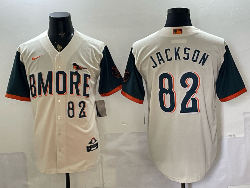 Men's Baltimore Orioles Connor Jackson #82 Cream 2026 City Connect Stadium Jersey