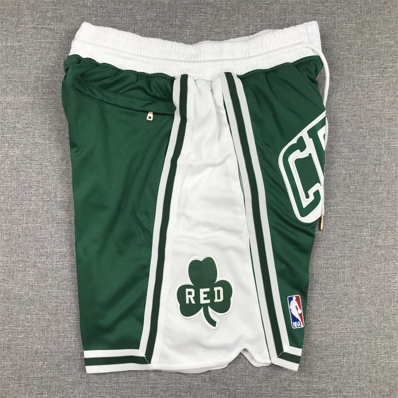 Men's Boston Celtics Green/White City Edition Basketball Shorts1