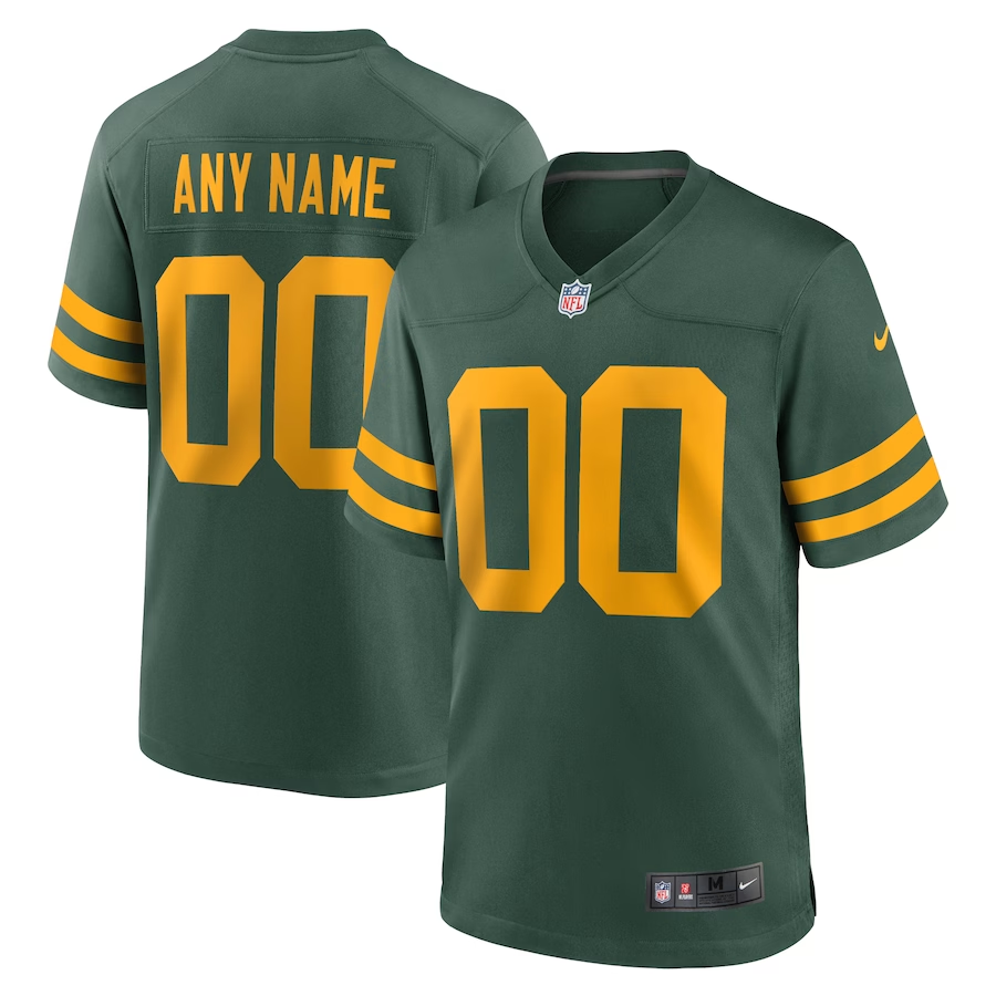 Custom1 Green Bay Packers Green Yellow 2021 Vapor Untouchable Stitched Limited Jersey1 Stitched American Football Jerseys