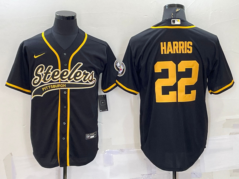Men's Pittsburgh Steelers Najee Harris #22 Black Vapor F.U.S.E. Limited Jersey1