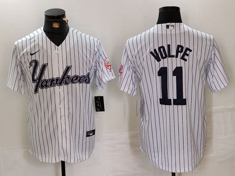 Men's New York Yankees Anthony Volpe White Replica Player Jersey1