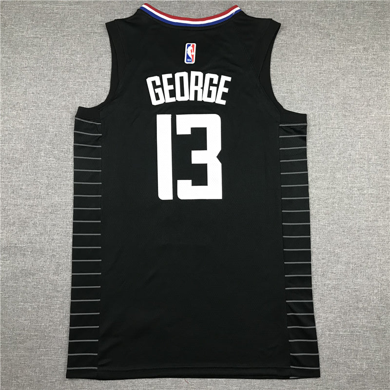Men's LA Clippers Paul George #13 NBA Black Classics Jersey1