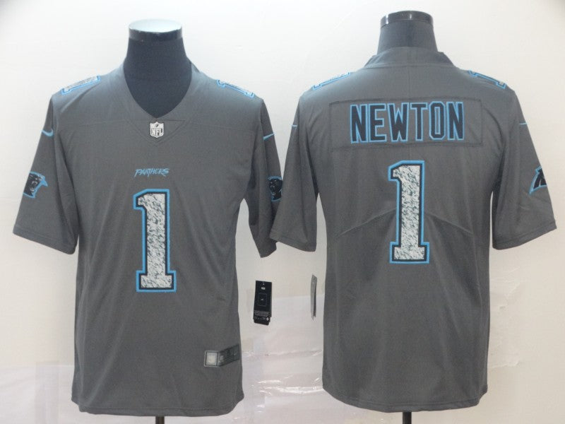 Men's Carolina Panthers Cam Newton #1 Gray Game Jersey1